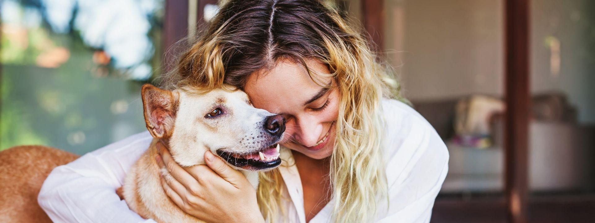 Girl and her dog 